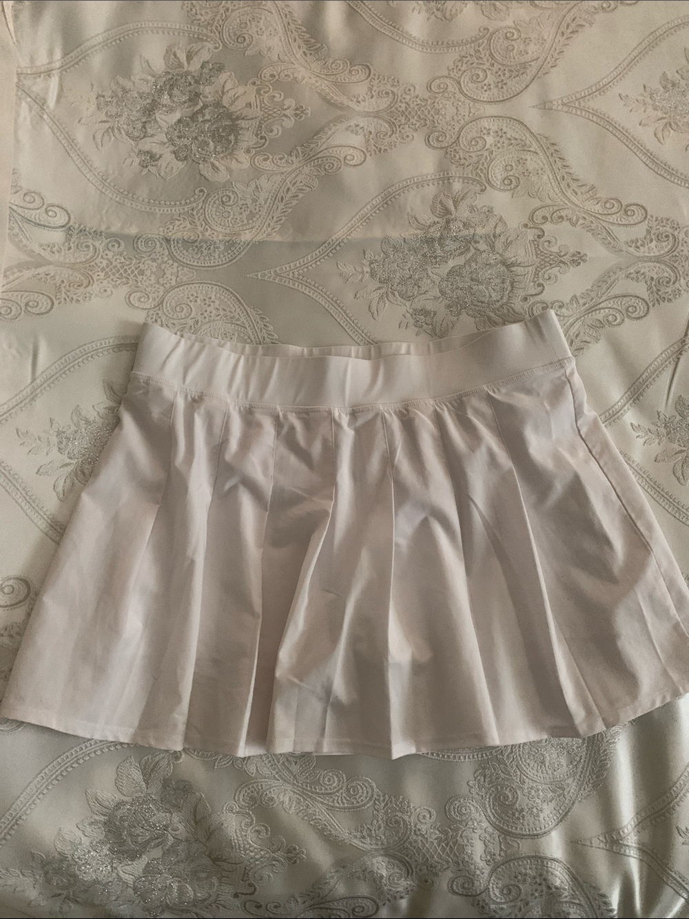 Women's Pleated Mini Skirt - Light Pink